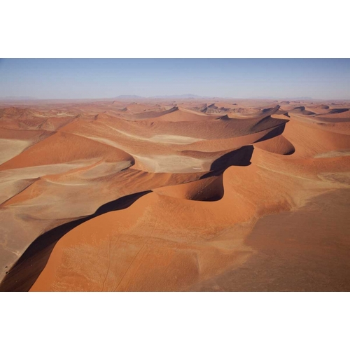 Namibia, Sossusvlei Aerial of Namib Desert dunes